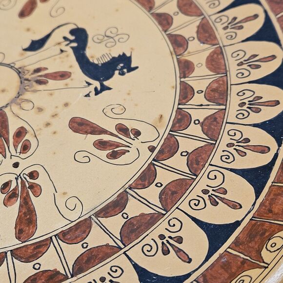 Vintage Decorative Ancient Grecian Greek Design Wall Pottery Accent Plate Art - Picture 3 of 10